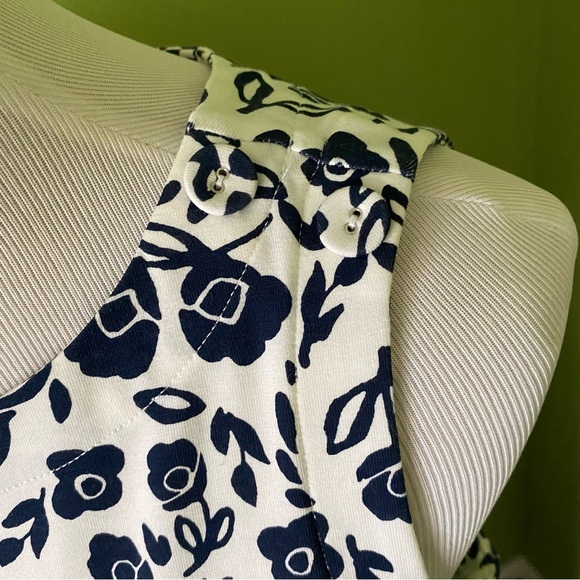 Croft & Barrow Navy Print Fit & Flare Midi Dress - Picture 4 of 7